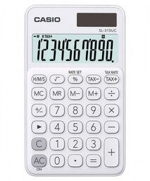 Kalkulator kieszonkowy 10-pozycyjny CASIO biały /Sl-310UC-WE-S/