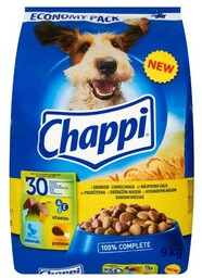 Karma dla psów CHAPPI, drób, 9 kg.