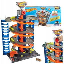 Hot Wheels Zakręcony Garaż Tor Wyścigowy GTT95 Ogromny