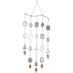 Deco 79 Dzwonek wiatrowy, metal, brązowy, 35 cm