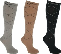 Covalliero Podkolanówki jeździeckie w kratkę, 3 sztuki, rozmiar