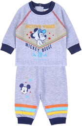 Szary melanżowy dres niemowlęcy Myszka Mickey Disney 6-9