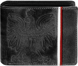 KOCHMANSKI Portfel męski skórzany szary poziomy RFID