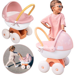 Smoby Baby Nurse Wózek Głęboki Z Plastikowym Daszkiem