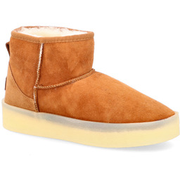 Skórzane śniegowce damskie - RAVINI 23 260 CAMEL