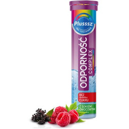 PLUSSSZ Kompleks witamin Odporność Complex Malina-czarny bez (20