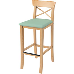 Pokrowiec na krzesło barowe Ingolf z tapicerowanym siedziskiem,