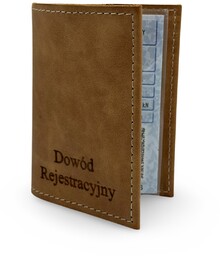 Etui na Dowód Rejestracyjny - Skóra Naturalna
