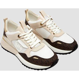 MICHAEL KORS Białe sneakersy damskie Theo Trainer