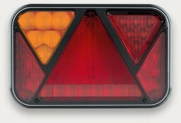 Lampa LED tylna LEWA z trójkątem odblaskowym 12V