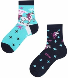 Todo Socks Unicorn Kids,, Jednorożec, Kolorowe Dziecięce Kolor