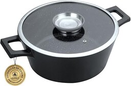 Laguiole - Garnek 24cm czarny nieprzywierający Greblon C2+