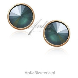 ankabizuteria.pl Kolczyki Swarovski srebro pozłacane różowym złotem