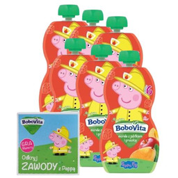 Zestaw BoboVita Świnka Peppa Mus morele z jabłkiem