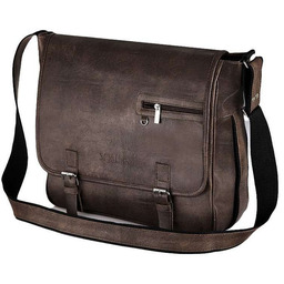 Torba męska na ramię Solier S12 ciemnobrązowa