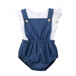 Komplet niemowlęcy na lato biała bluzka koronka krótkie