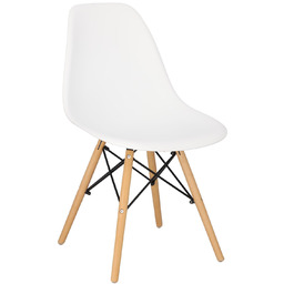 Krzesło do jadalni Simplet P016W inspirowane DSW białe