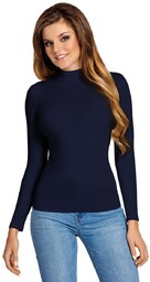 Bluzka damska z półgolfem RESTA granatowa M