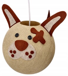 Lampa wisząca dla dzieci Piesek Cotton Balls Ręcznie