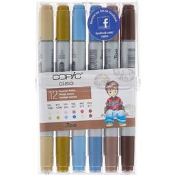 COPIC Ciao Marker Zestaw 12 "Nostalgia Colours", uniwersalnych