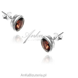 ankabizuteria.pl Kolczyki srebrne z naturalnymi granatami -