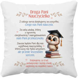 Droga Pani nauczycielko - poduszka na prezent