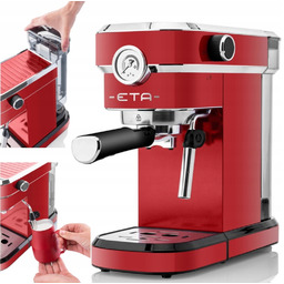 Ekspres do kawy retro kolbowy Eta Storio czerwony