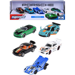 Majorette 8502105002 Zestaw upominkowy Porsche 5 modeli samochodów