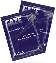 GAZE chusteczka do dezynfekcji rąk na bazie alkoholu