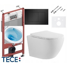 Tece Stelaż Zestaw 7w1 Muszla Slim Tornado Przycisk