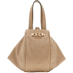 GUESS Beżowa kopertówka damska Anise Mini w monogram