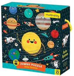 Tekturowe puzzle podłogowe Jumbo Układ słoneczny 25 el