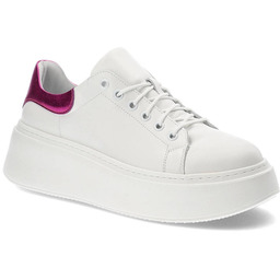 Damiss Białe Sneakersy Wygodne Skórzane Buty Damskie