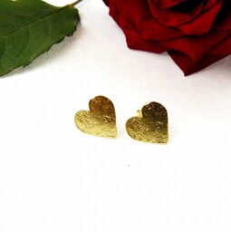 Kolczyki z serduszkami złote duże - Ślady Miłości