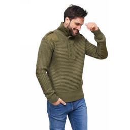 Sweter Wojskowy BRANDIT Alpin Pullover - Oliwkowy S