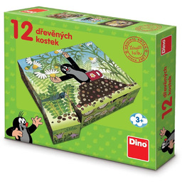 Krecik i Przyjaciele drewniane klocki obrazkowe puzzle 12