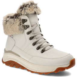 Białe Botki Rieker Ocieplane Obuwie Damskie