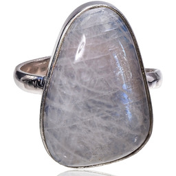 Kamień Księzycowy Olśniewający Pierścionek Srebro R10-30 Unikat Certyfikat