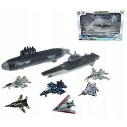 Zestaw Pojazdów Marynarki Wojennej Wodnej Submarines + Lotniskowiec