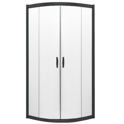 Czarna kabina prysznicowa półokrągła 80x80 Stylio BK501TK+ AUTORYZOWANY
