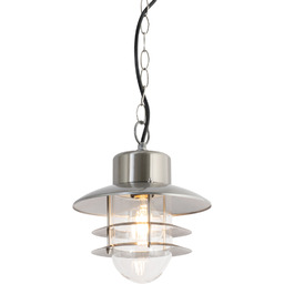 Industrialna lampa wisząca stal IP44 - Shell