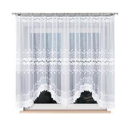 Markizeta Firana żakardowa gotowa 300x160 biała Bastia