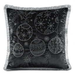 Eurofirany Poszewka świąteczna 45x45 Chp 118A czarna złota