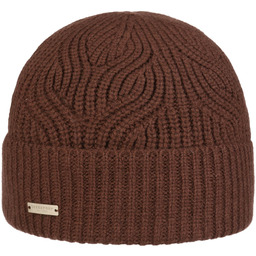 Czapka z Mankietem Merla Merino by Seeberger, brązowy,