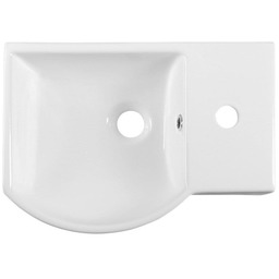 Umywalka ceramiczna prawa 45x32 cm podwieszana biała