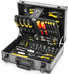 FIELDMANN FDG 5021-114R Zestaw narzędzi w metalowej walizce,