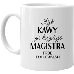 Łyk kawy za każdego magistra - kubek