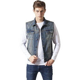 kamizelka DENIM VEST lightblue jeansowa-L