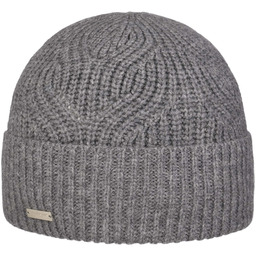 Czapka z Mankietem Merla Merino by Seeberger, szary,