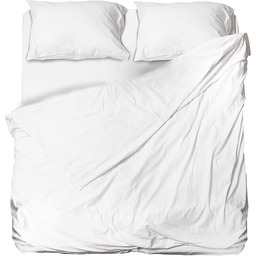 hermet Zestaw Pościel Mikrofibra, Biały, Kompletny Łóżko, Pościel